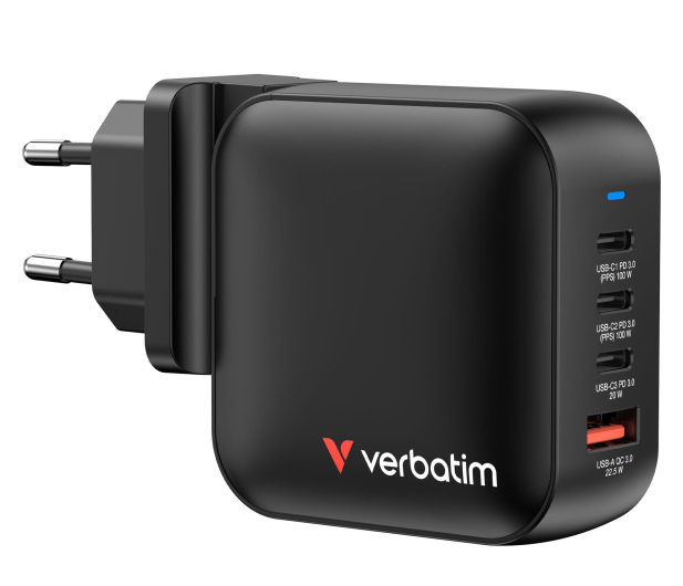 VERBATIM Mini GaN Charger 100W 4 Port US/EU/UK - 1340213 - zdjęcie
